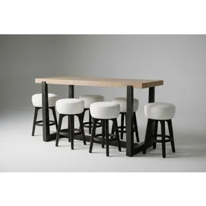 Sutton Place 7 PC Bar Height Dining Set - Carmel/Cocoa