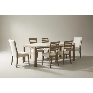 Plum Creek - LT. Brown 7 PC Dining Set