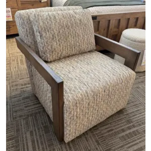 Cabell Exposed Wood Swivel Chair