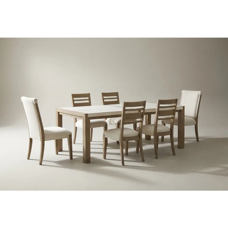 Plum Creek - LT. Brown 7 PC Dining Set