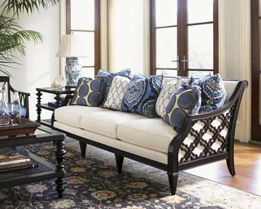 accent pillows on Lexington sofa