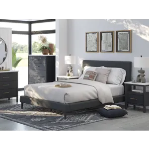 Cadmori Upholstered Bed with Roll Slats