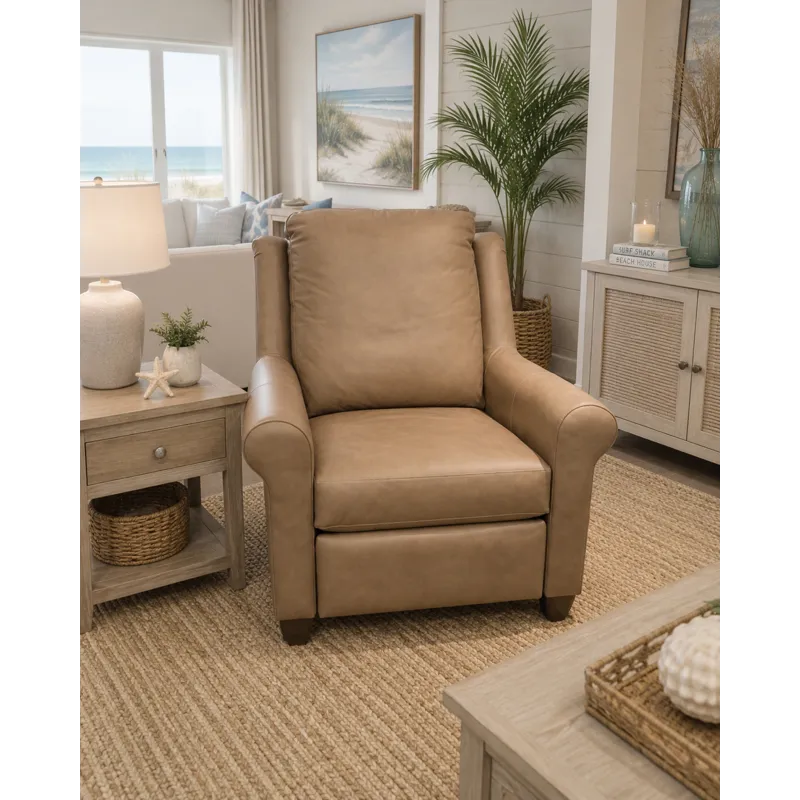 Leather Power Wall Recliner, Sable