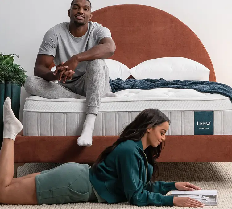 Couple enjoying a mattress