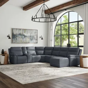 FLE 1845 6PC SECTIONAL LEA:009-42