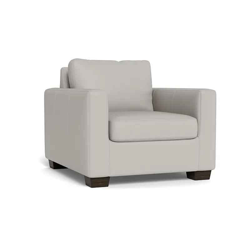 LEATHER TRACK ARM CHAIR