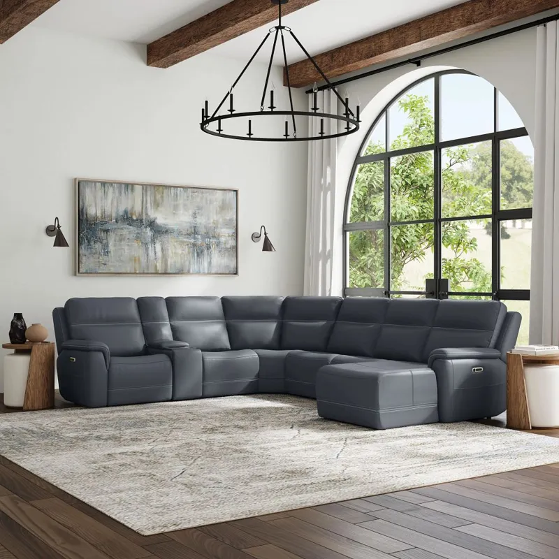 FLE 1845 6PC SECTIONAL LEA:009-42