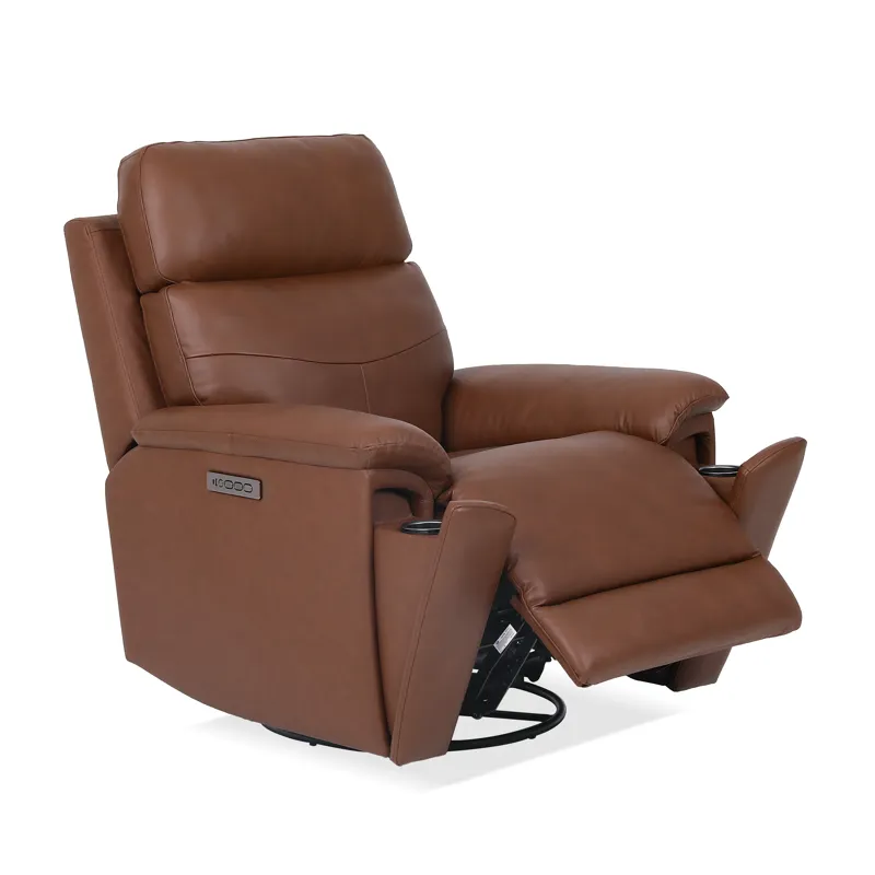 Refined Perfect Match Power Swivel Gliding Recliner with Power Headrest &amp; Lumbar