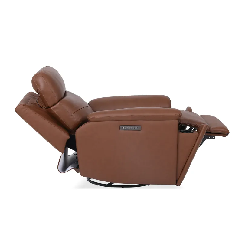 Refined Perfect Match Power Swivel Gliding Recliner with Power Headrest &amp; Lumbar