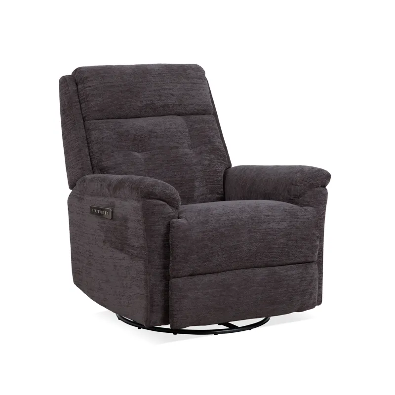 Sophisticated Perfect Match Power Swivel Gliding Recliner with Power Headrest &amp; Lumbar