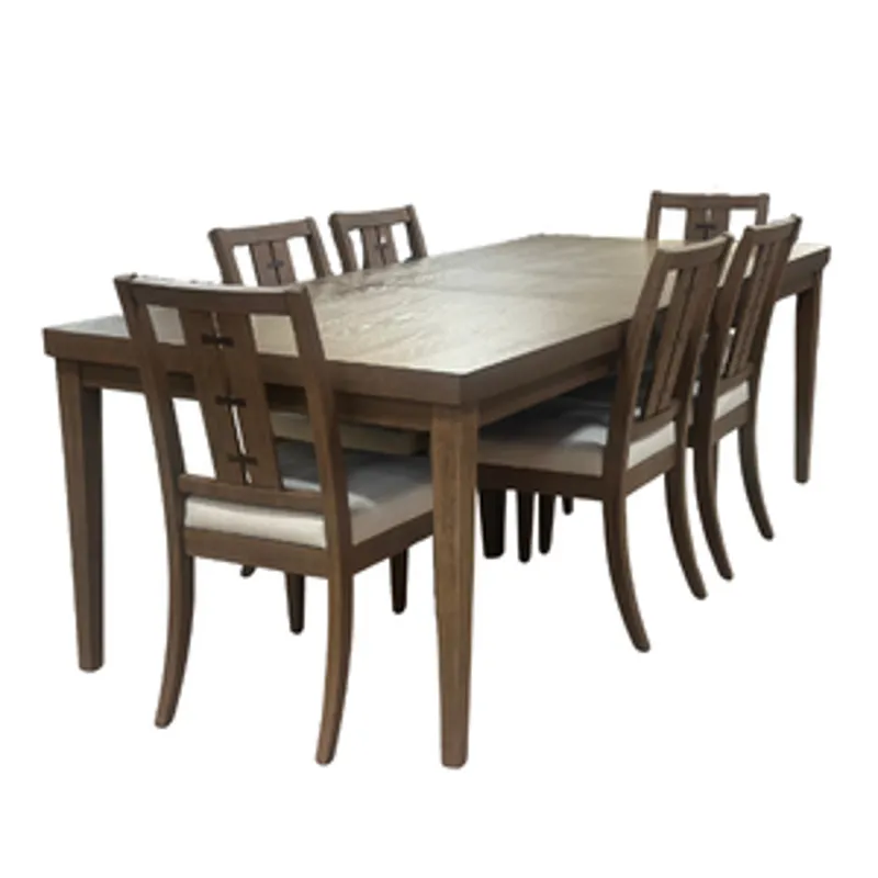 7 PC DNG SET: RECT. TBL &amp; 6 CHAIRS