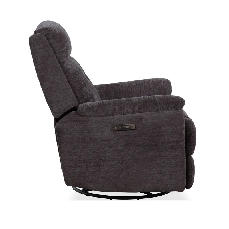 Sophisticated Perfect Match Power Swivel Gliding Recliner with Power Headrest &amp; Lumbar
