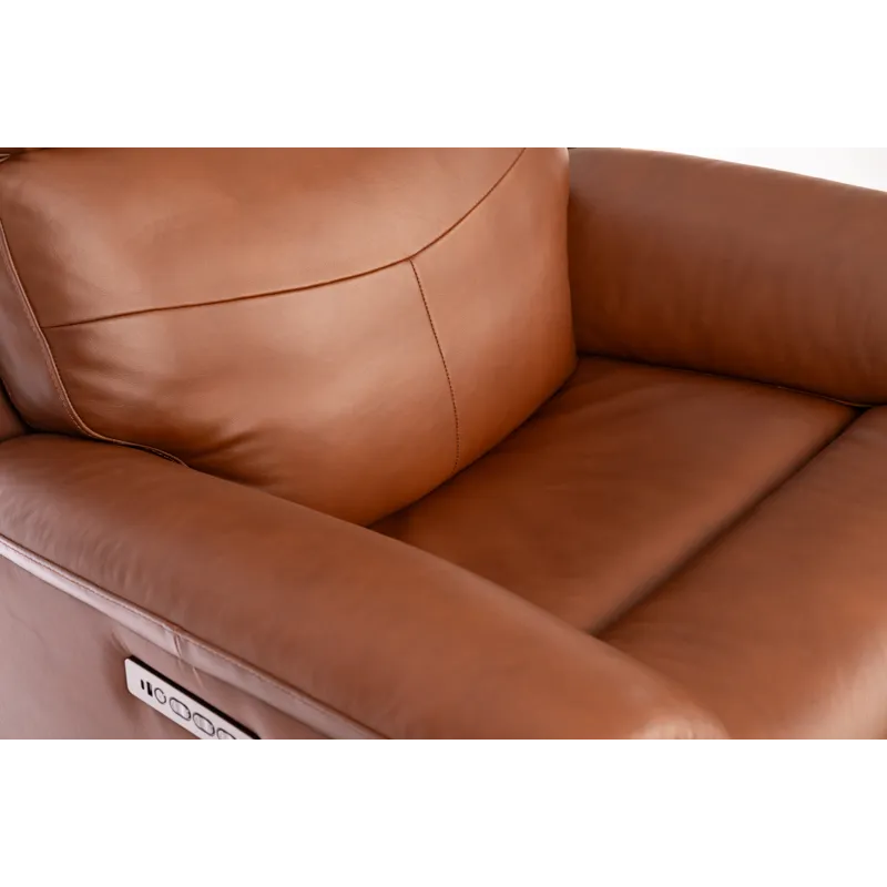 Refined Perfect Match Power Swivel Gliding Recliner with Power Headrest &amp; Lumbar