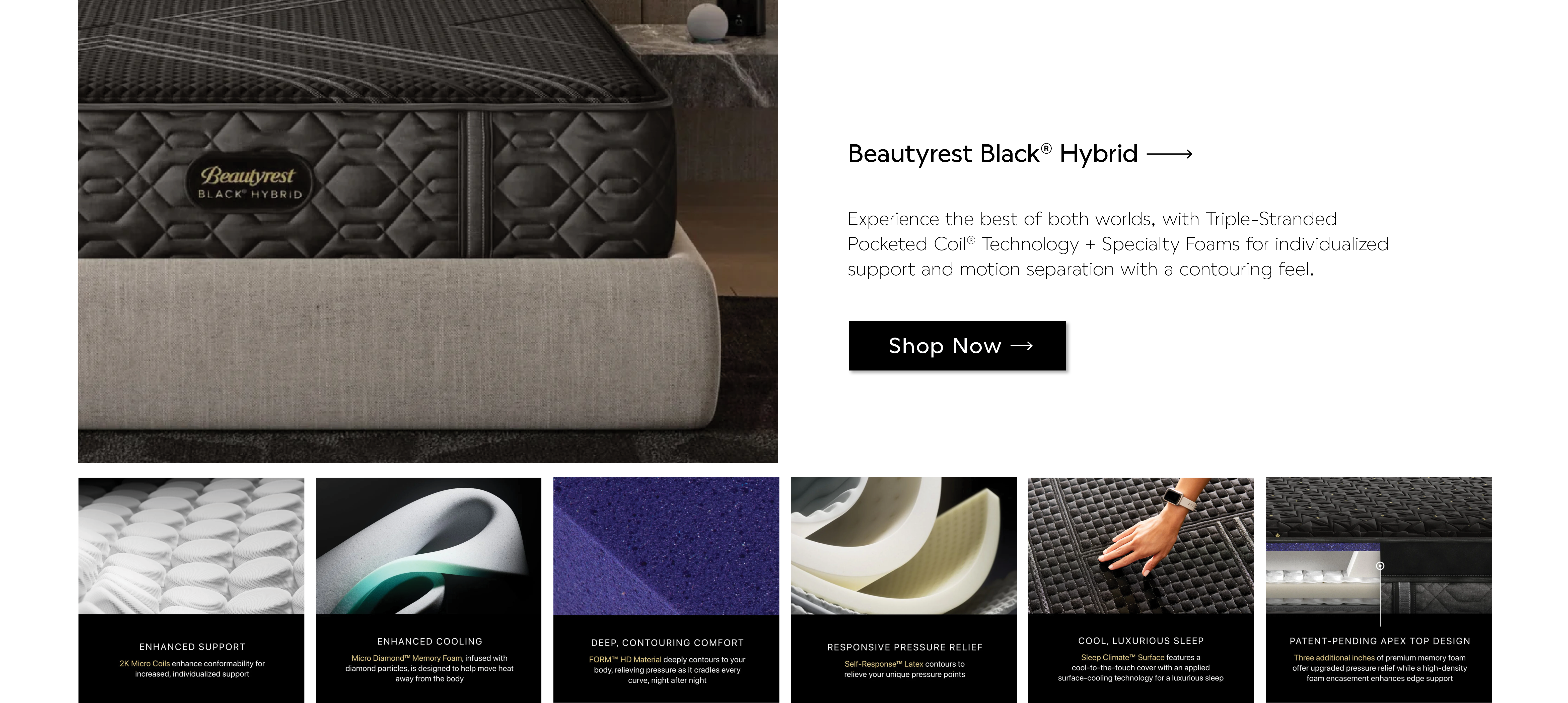 Shop Beautyrest Black Hybrid Mattress | Furniture Mall