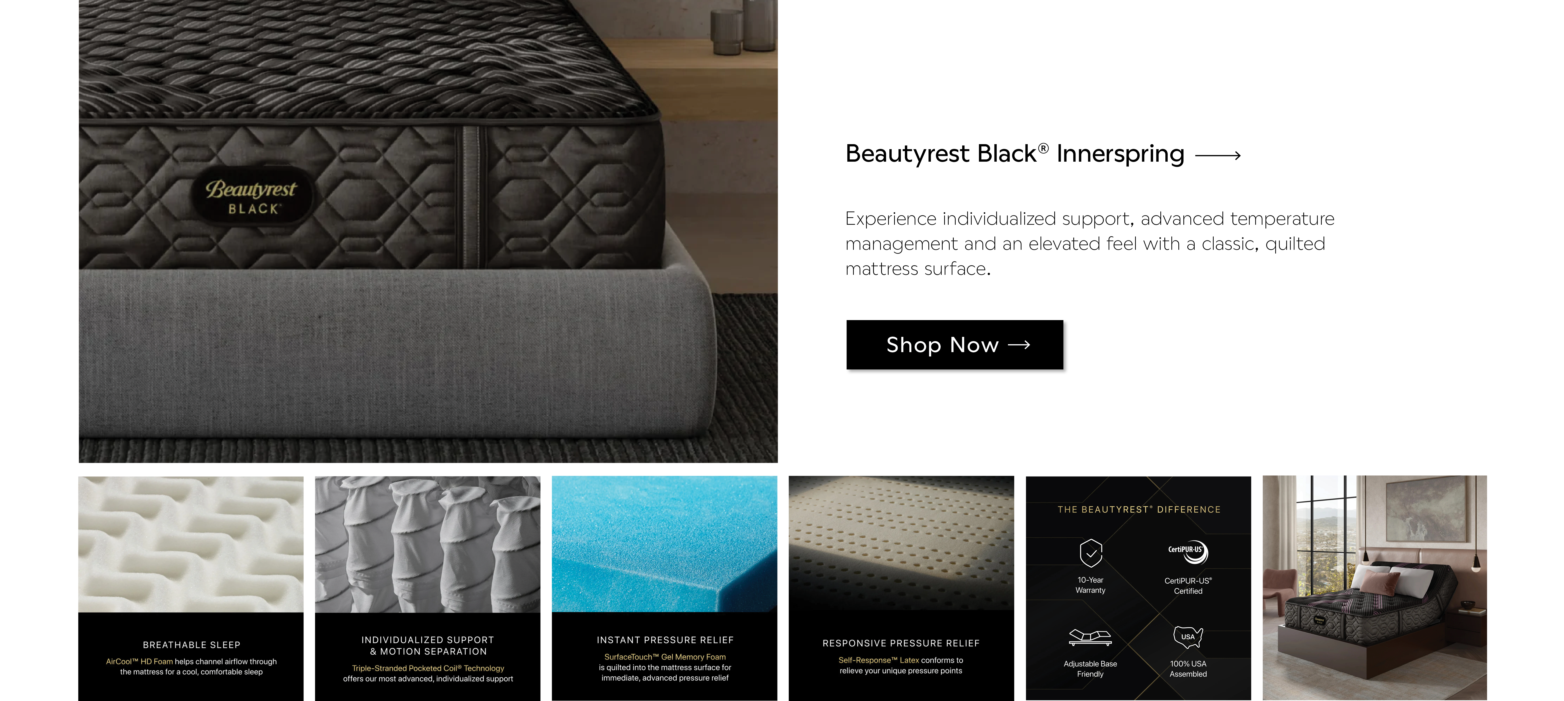 Shop Beautyrest Black Innerspring Mattress | Furniture Mall