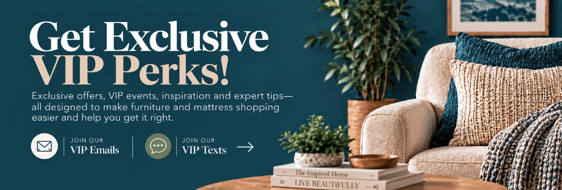 Eblast and SMS | Sign up for VIP Perks