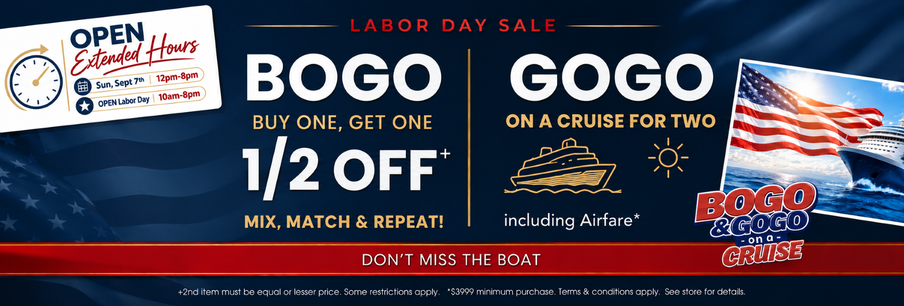 Labor Day Bogo & Gogo 