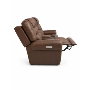 Dakota Triple Power Reclining Console Loveseat