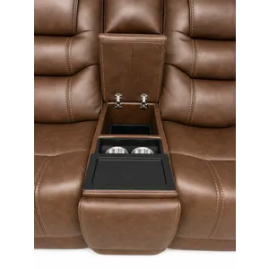 Dakota Triple Power Reclining Console Loveseat