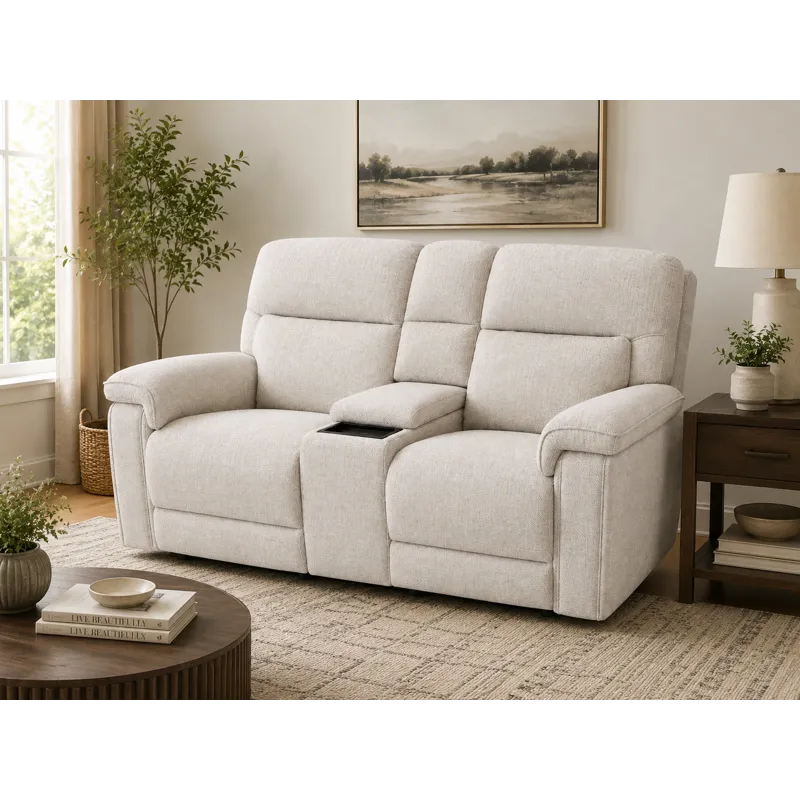 Cannes Zero Gravity Triple Power Console Loveseat w/Multimedia