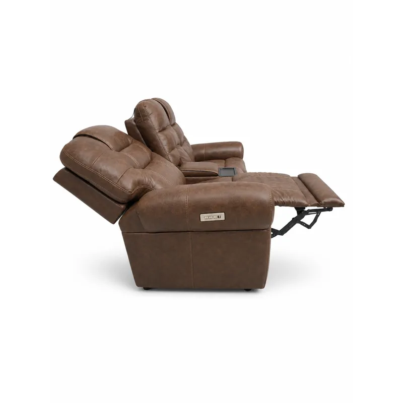 Dakota Triple Power Reclining Console Loveseat