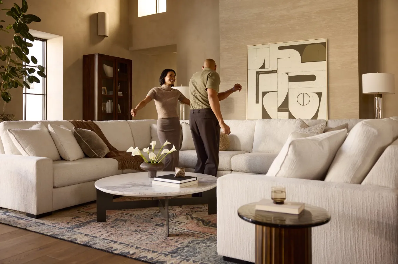Open Concept Furniture Layout Ideas for Coastal H