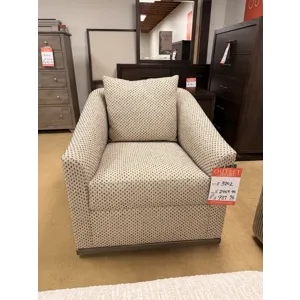 Patterned Upholstered Swivel Chair