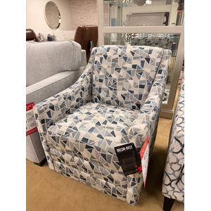 Blue Geometric Stationary Chair