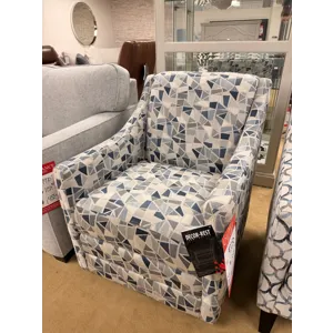 Blue Geometric Stationary Chair