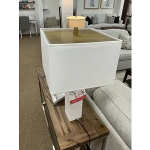 Solid Stone and Gold Lamp