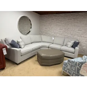 3PC. Modern Grey L-Shaped Sectional