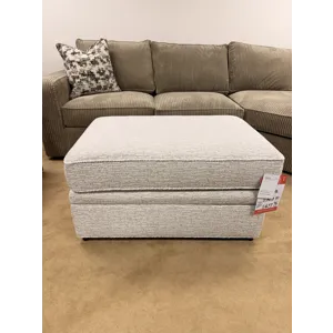 Cream Upholstered Rectangle Medium Ottoman
