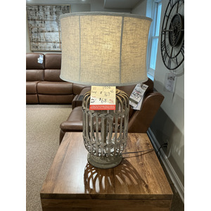 Rustic Farmhouse Basket Lamp