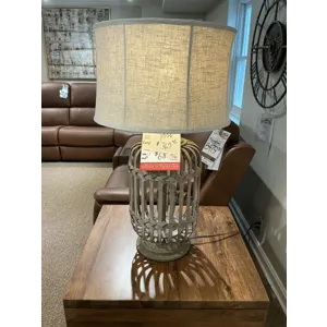 Rustic Farmhouse Basket Lamp
