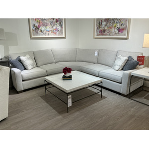 Modern Round Corner Light Grey Sectional