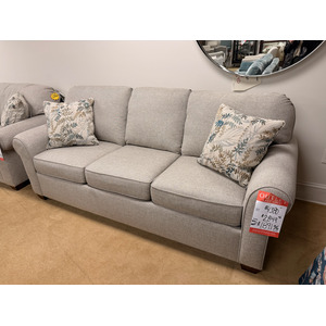 Transitional Beige Sock Arm Sofa