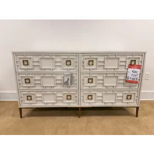Eclectic Cream/Gold 6 Drawer Dresser