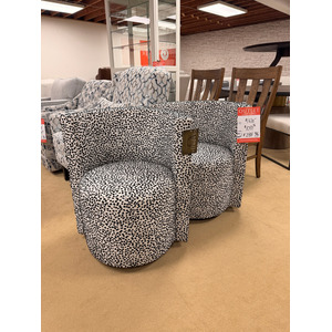 Modern Polka Dot Accent Dining Chairs - 2 Available - Sold Seperately