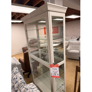 Rustic White Curio Cabinet