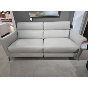 LIGHT GRAY LEATHER PW SOFA