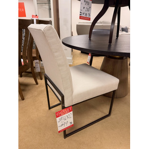Modern Light Gray Upholstered/Metal Dining Chair