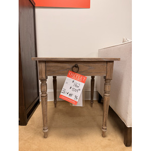 Rustic Square Wood End Table