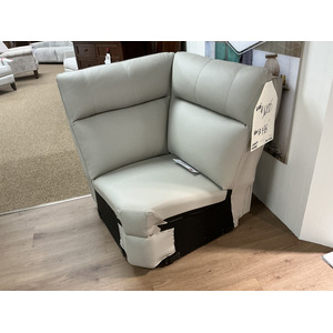 Light Grey Leather Corner Wedge