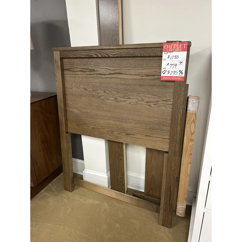 TWIN SOLID OAK BED