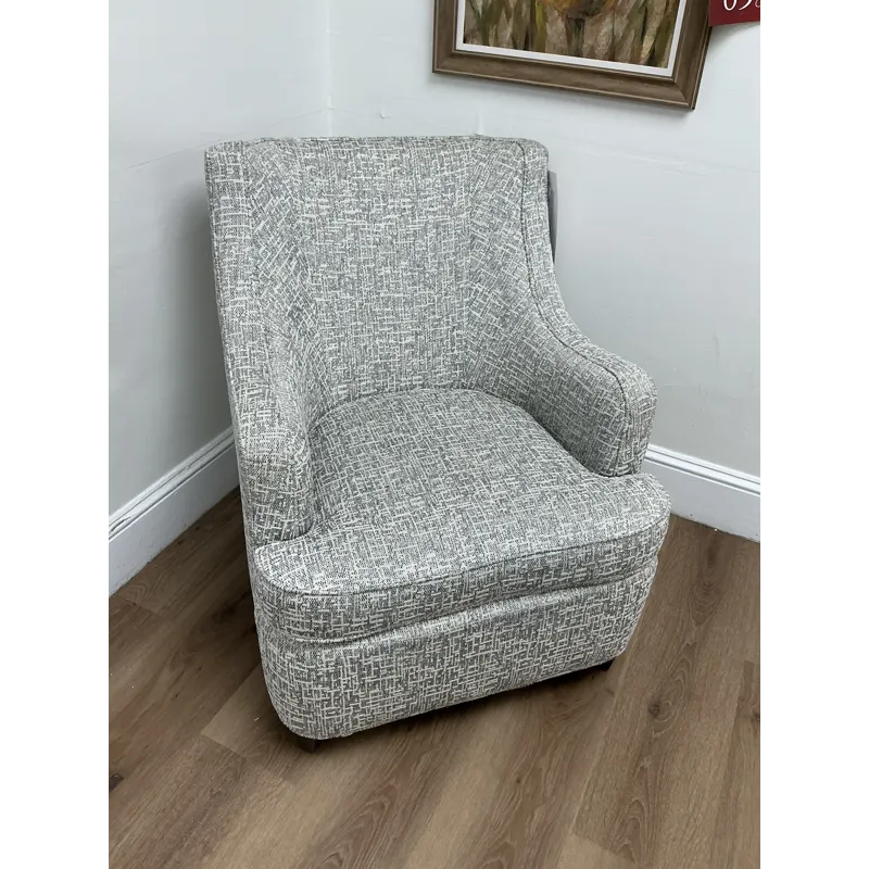 Grey Wing Accent Chair