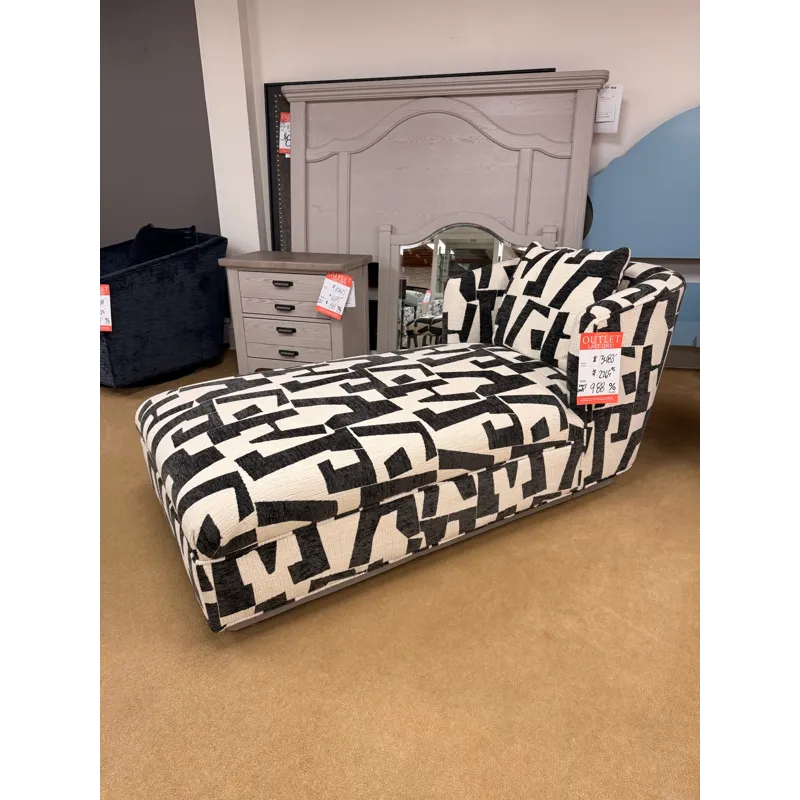 Bold Patterned Chaise Lounge 