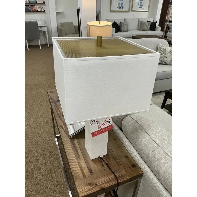 Solid Stone and Gold Lamp