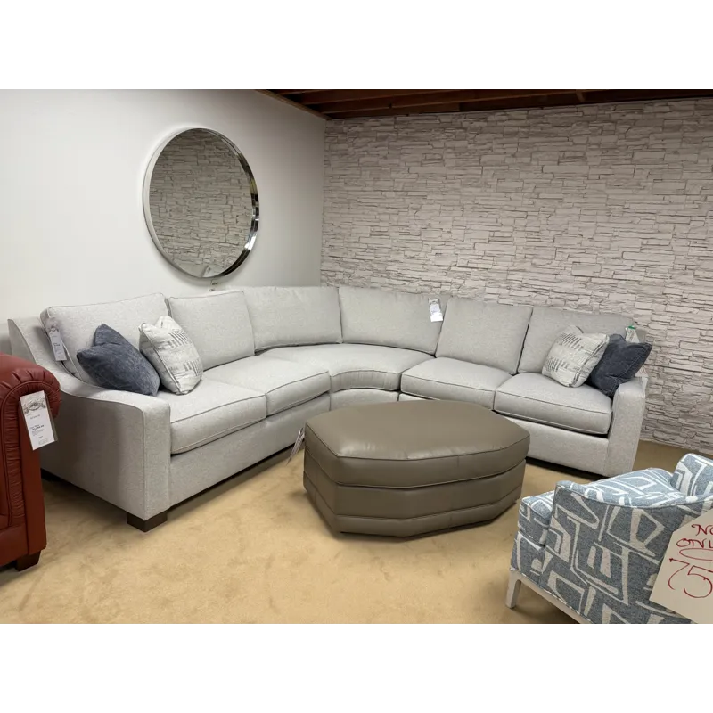 3PC. Modern Grey L-Shaped Sectional
