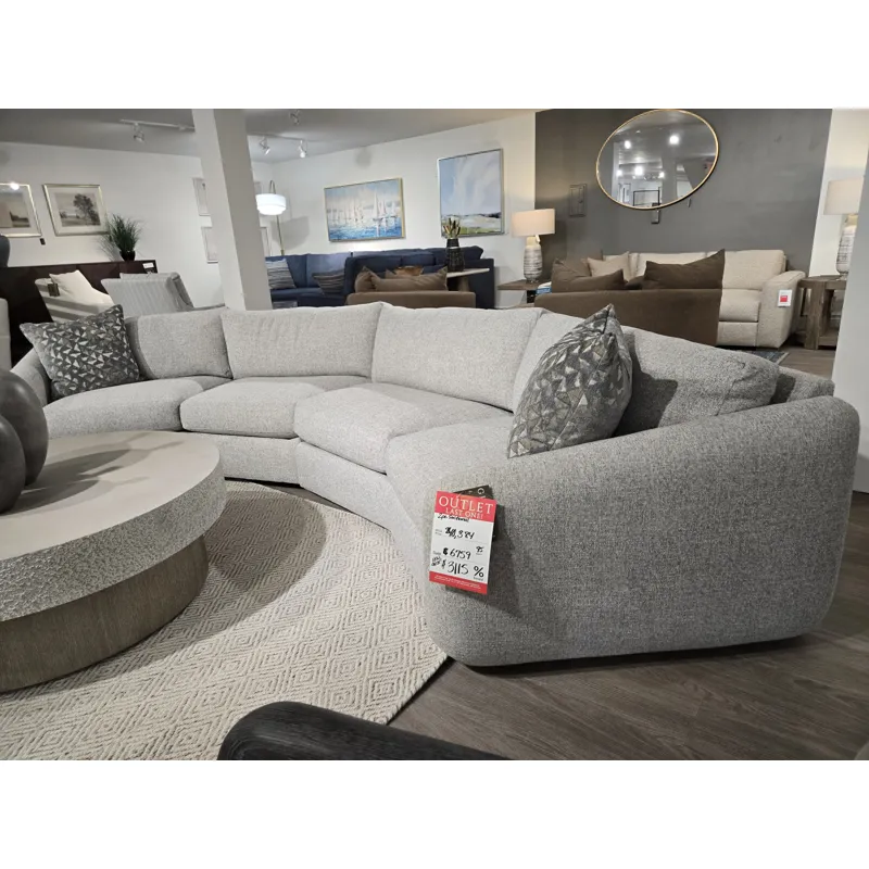2PC curve light gray sectional