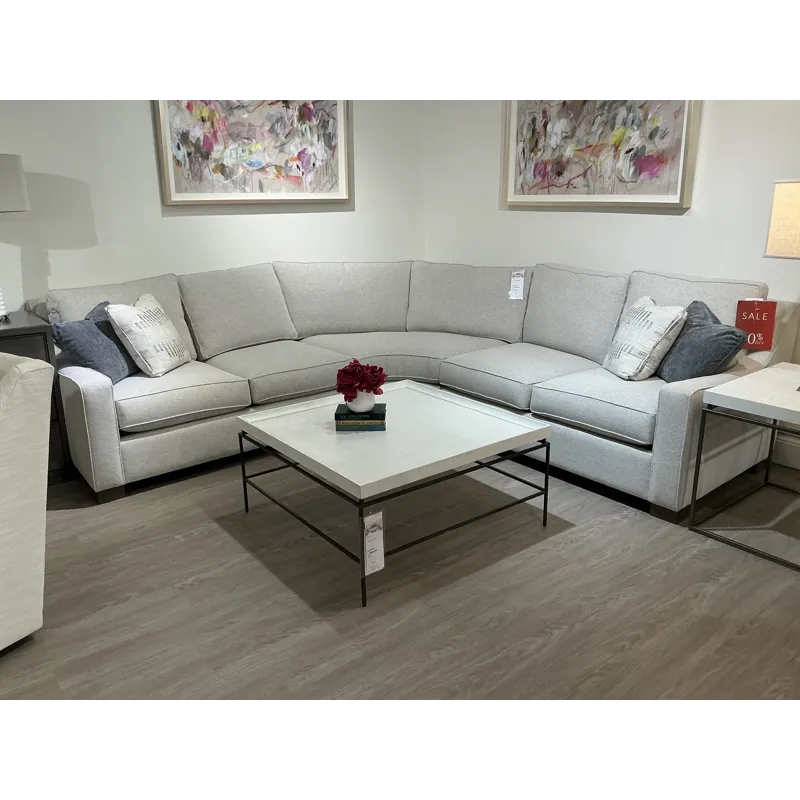 Modern Round Corner Light Grey Sectional